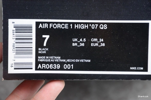 LOW STARS AIR BLACK AR0639-001 FORCE 1 NIKE 1119